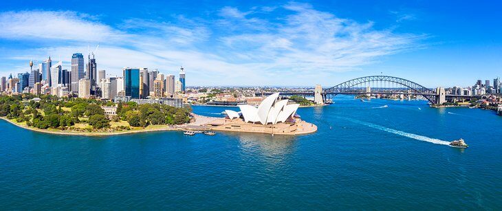Sydney skyline and harbour, where Training SpaceFinder operates